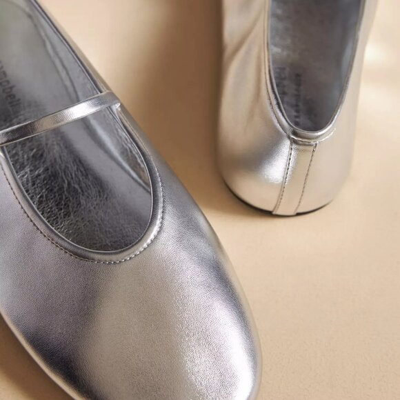 NWB Jeffrey Campbell Dancerina Ballet Flats in Silver - Size 7.5 - Picture 12 of 12